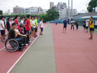 障害者アスリートマルチサポート事業陸上競技練習会の様子