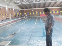 一般スポーツ団体との交流事業水泳競技交流会兼泳力検定会の様子