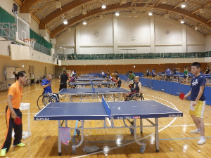 障害者アスリートマルチサポート事業卓球競技練習会の様子